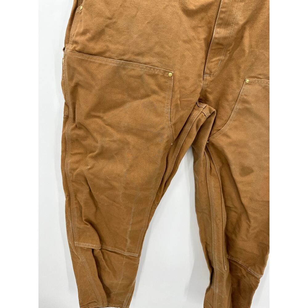 Carhartt Brown Utility Double Knee Loose Fit Firm Duck Pants Men's Size 46x32 - Picture 7 of 10